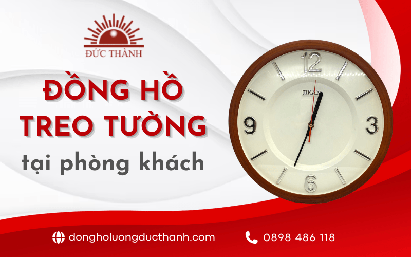 hướng treo đồng hồ ở phòng khách