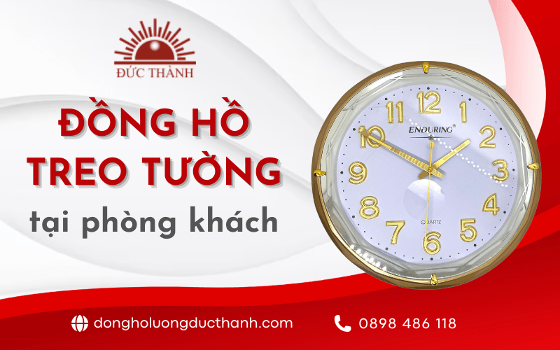 hướng treo đồng hồ ở phòng khách
