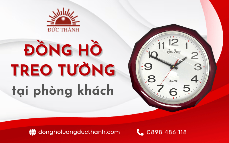hướng treo đồng hồ ở phòng khách
