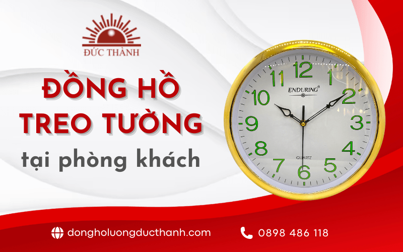 hướng treo đồng hồ ở phòng khách