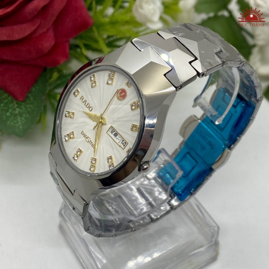 Đồng Hồ Nam Đá Đúc Rado JH6604GHM Full Trắng