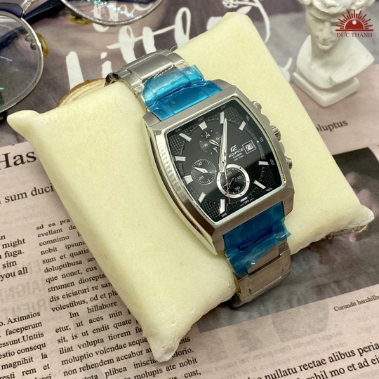 Đồng hồ Nam Casio Edifice 5162 - 6 kim - Mặt Vuông Đen
