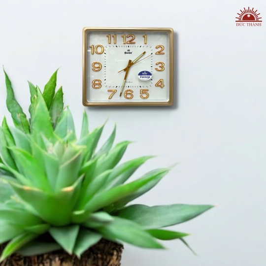 Đồng Hồ Treo Tường Eastar 36x32 cm - 3225 Trắng Dạ Quang