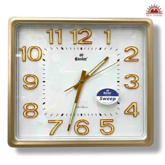 Đồng Hồ Treo Tường Eastar 36x32 cm - 3225 Trắng Dạ Quang