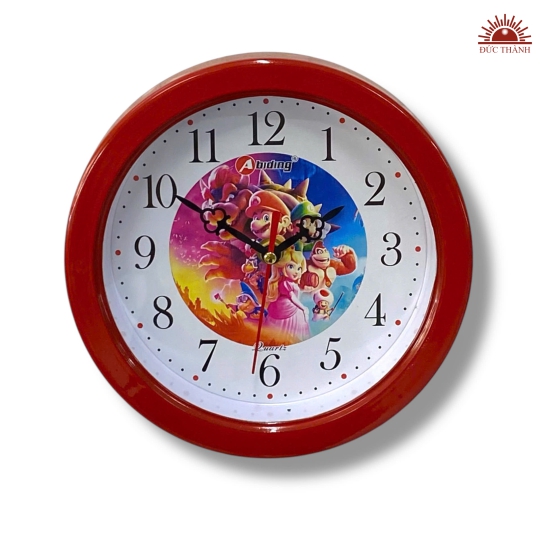 Đồng Hồ Treo Tường Abiding 19,5 cm - Super Mario Đỏ
