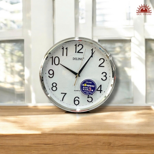 Đồng Hồ Treo Tường Diling 30 cm T604D-12 Trắng