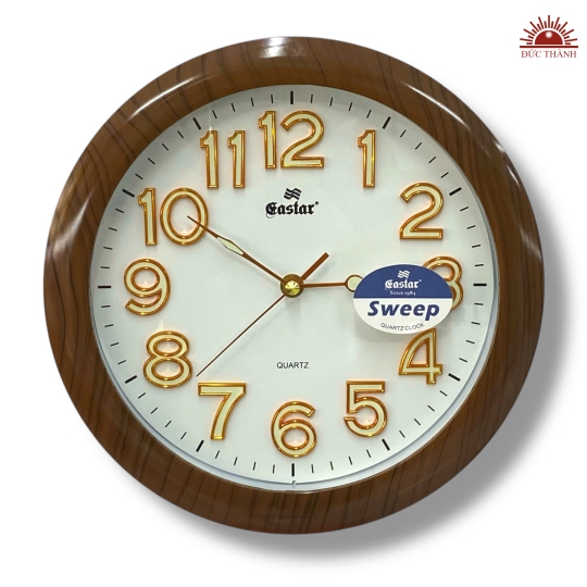 Đồng Hồ Treo Tường Eastar 29 cm - 895YG Giả Gỗ Dạ Quang