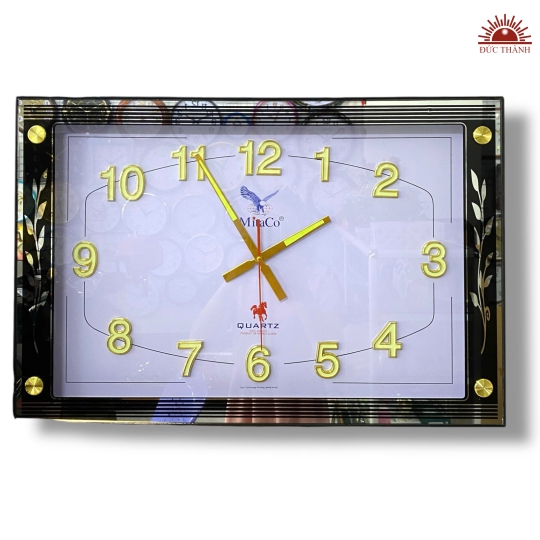 Đồng Hồ Treo Tường  Mitaco 43x64 - M165 - Trắng - Dạ Quang