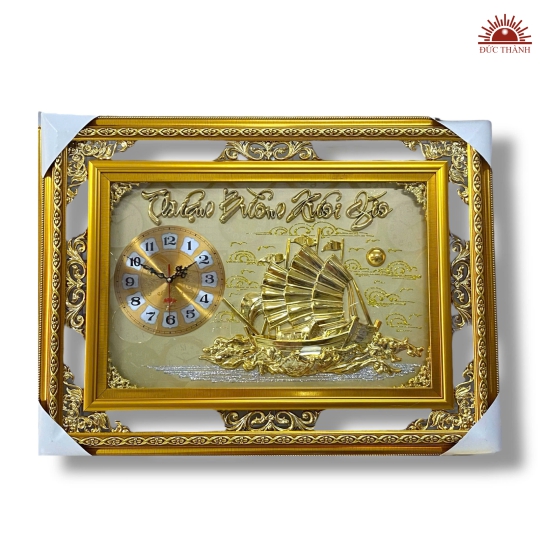 Đồng Hồ D8 - 60x80 cm - Thuận Buồm Xuôi Gió - Vàng