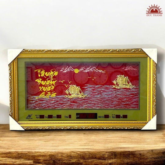 Đồng Hồ Vạn Niên  - Thuận Buồm Xuôi Gió - Đỏ Vàng