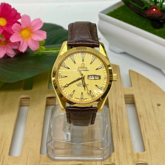 Đồng hồ Nam Omega 1192G - Mặt Vàng Niềng Vàng