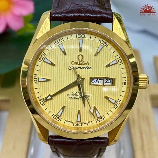 Đồng hồ Nam Omega 1192G - Mặt Vàng Niềng Vàng