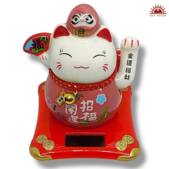 Mèo Thần Tài Vẫy Tay Năng Lượng Mặt Trời Tự Động - 02