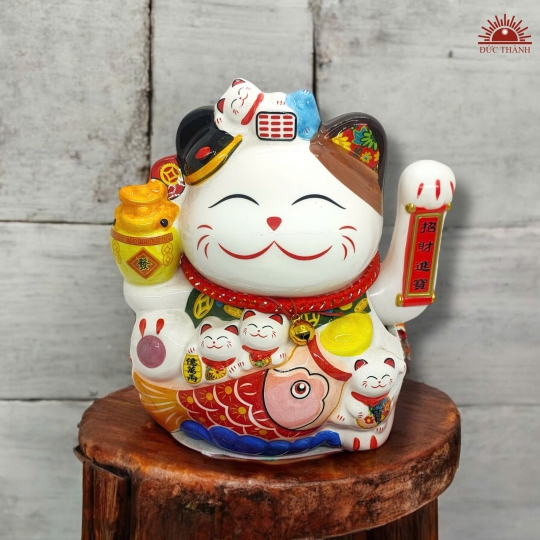 Mèo Thần Tài Vẫy Tay - Tài Lộc Viên Mãn 20 Cm - 03