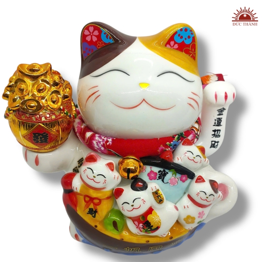 Mèo Thần Tài Vẫy Tay - Thuyền Thiên Kim 18 Cm- 033