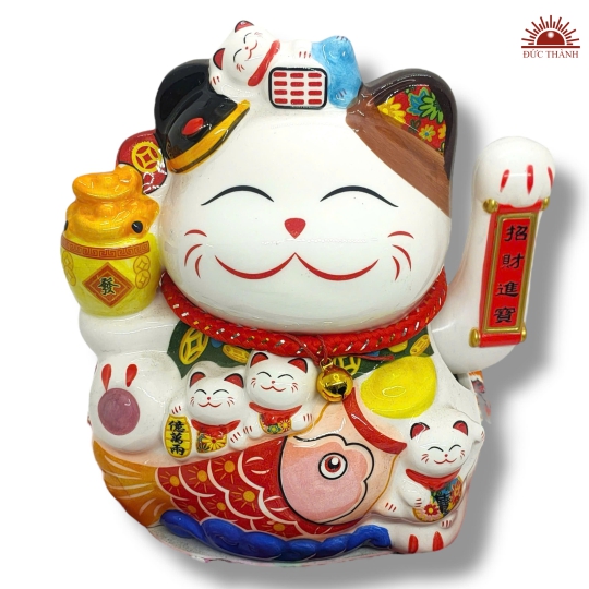 Mèo Thần Tài Vẫy Tay - Tài Lộc Viên Mãn 20 Cm - 03