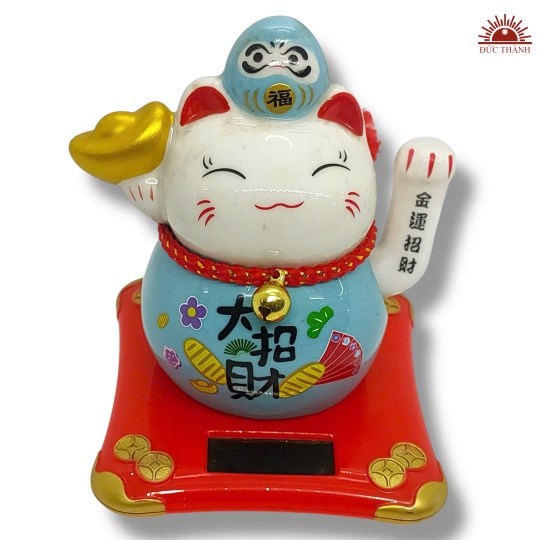 Mèo Thần Tài Vẫy Tay Năng Lượng Mặt Trời Tự Động - 01