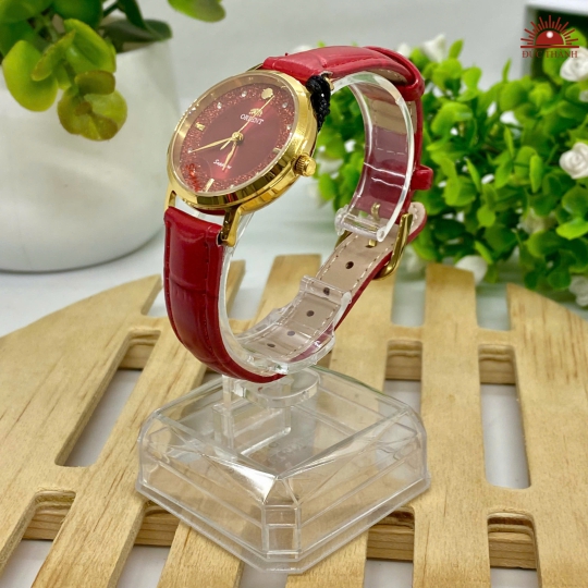 Đồng hồ Nữ Orient O-0031 - Mặt Đỏ Niềng Vàng