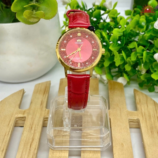 Đồng hồ Nữ Orient O-0031 - Mặt Đỏ Niềng Vàng