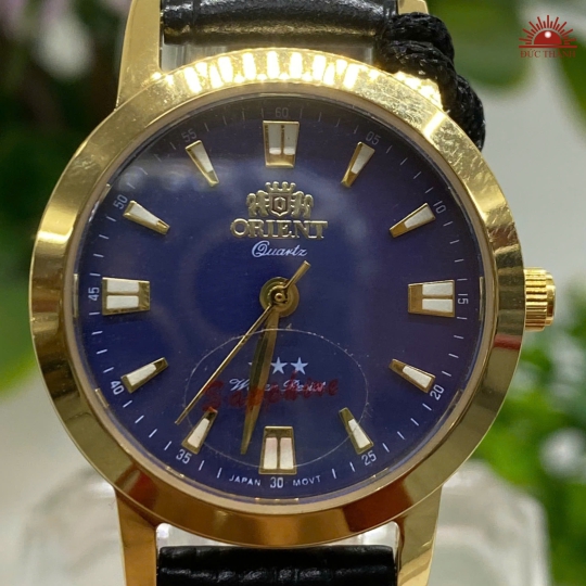 Đồng hồ Nữ Orient O-79 - Mặt Xanh Niềng Vàng 