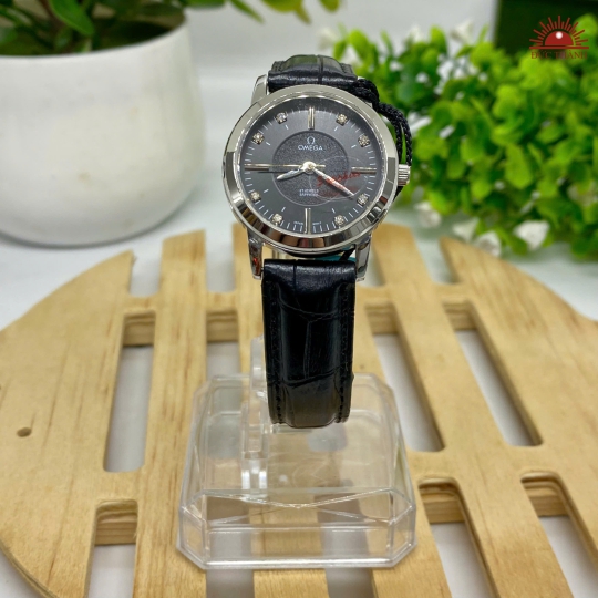 Đồng hồ Nữ Omega O -68178 - Mặt Đen Niềng Trắng