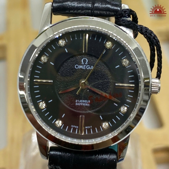 Đồng hồ Nữ Omega O -68178 - Mặt Đen Niềng Trắng