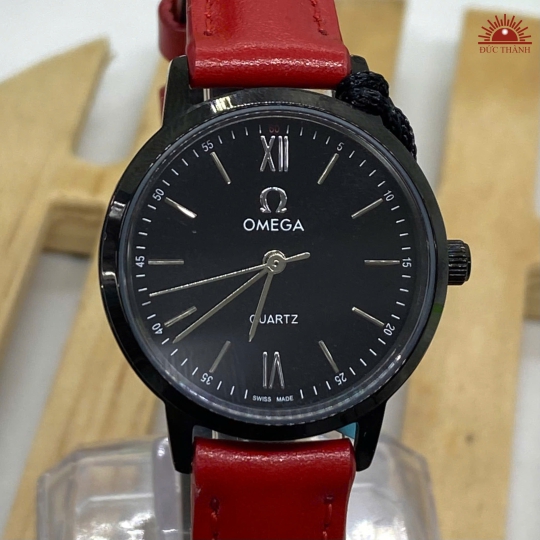 Đồng Hồ Nữ Omega A003L - Mặt Đen Niềng Đen