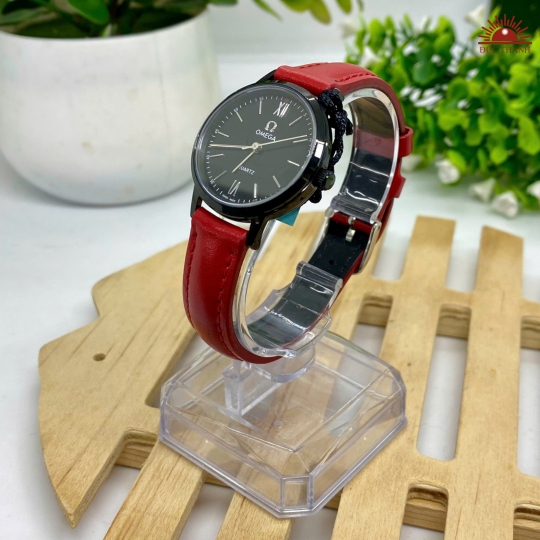 Đồng Hồ Nữ Omega A003L - Mặt Đen Niềng Đen