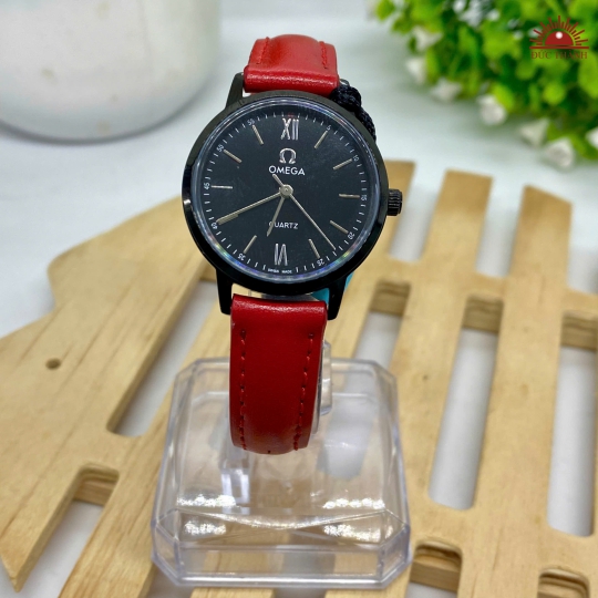 Đồng Hồ Nữ Omega A003L - Mặt Đen Niềng Đen