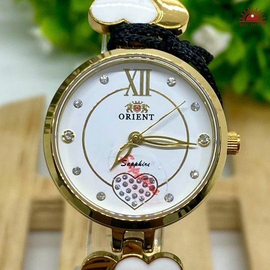 Đồng Hồ Nữ Orient - Mặt Trắng Niềng Vàng - O7168