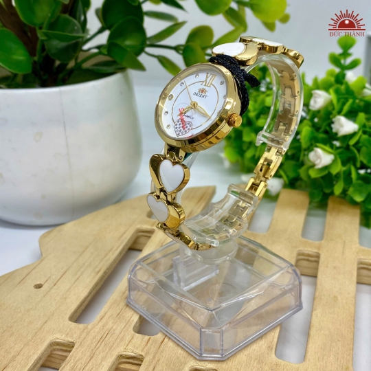 Đồng Hồ Nữ Orient - Mặt Trắng Niềng Vàng - O7168