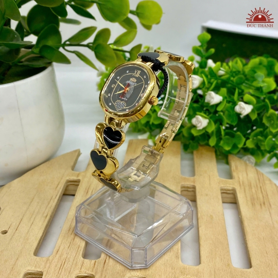 Đồng Hồ Nữ Orient - Mặt Đen Niềng Vàng - O7169