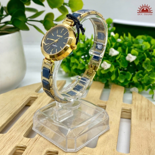 Đồng Hồ Nữ Rado - Mặt Xanh Niềng Vàng - R7152
