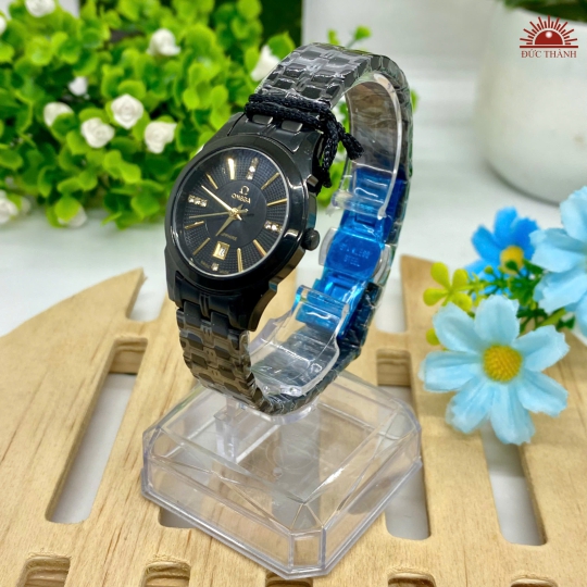 Đồng Hồ Nữ Omega- Mặt Đen Niềng Đen - 802L