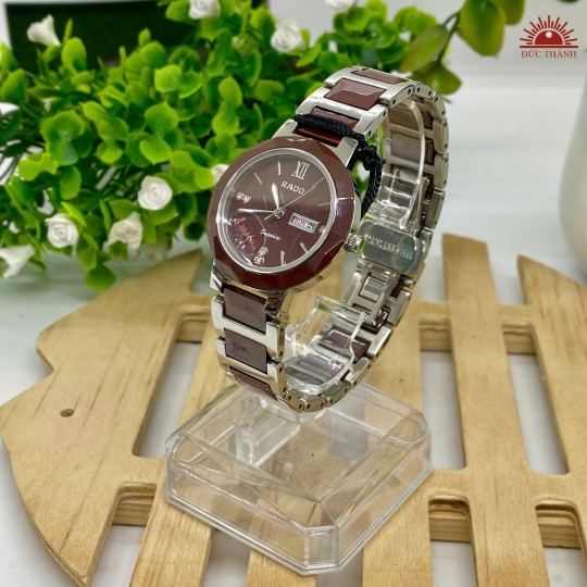 Đồng Hồ Nữ Rado- Mặt Nâu Niềng Trắng - 682L