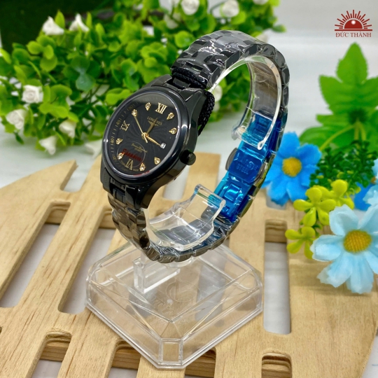 Đồng Hồ Nữ Longines- Mặt Đen Niềng Đen - G8