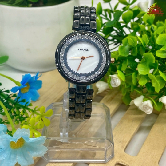Đồng Hồ Nữ Đá Đúc Chanel - Mặt Trắng 8023