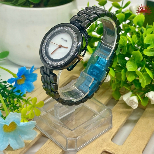 Đồng Hồ Nữ Đá Đúc Chanel - Mặt Trắng 8023