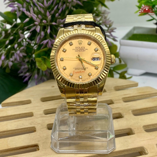 Đồng Hồ Nam Rolex - Mặt Vàng Niềng Vàng - 16233