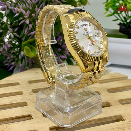 Đồng Hồ Nam Rolex - Mặt Trắng Niềng Vàng - 16233