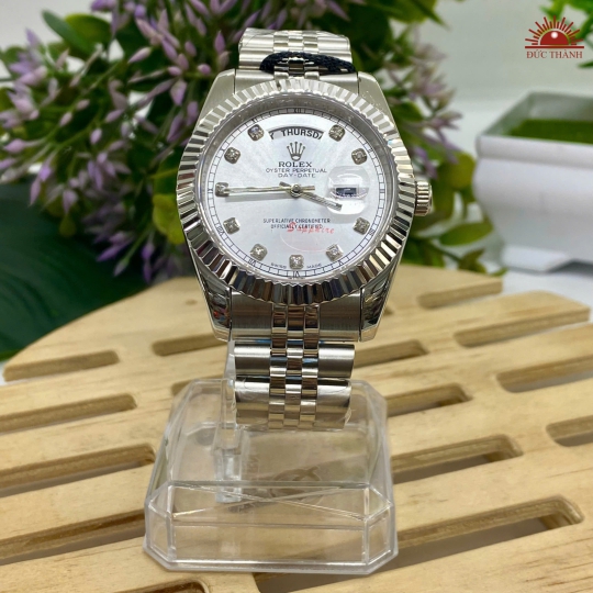 Đồng Hồ Nam Rolex - Mặt Trắng Niềng Trắng - 16233
