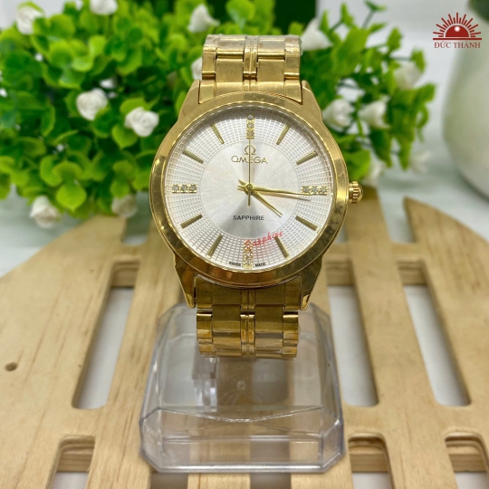 Đồng Hồ Nam Omega - Mặt Vàng Niềng Vàng - 6022G